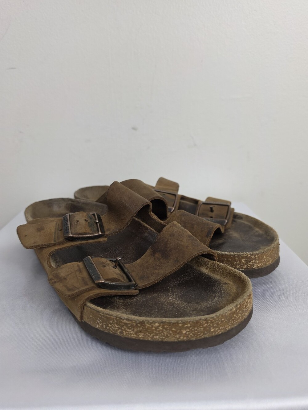 Birkenstock Arizona Men's Brown Double-Strap Suede Sandals